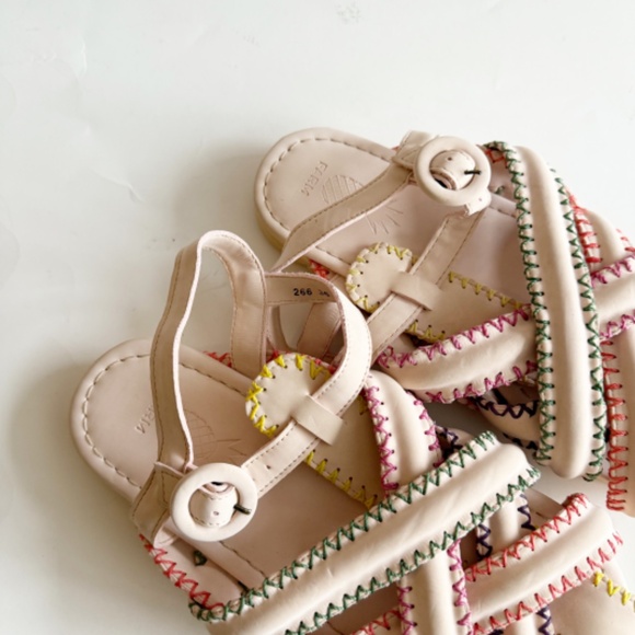 Farm Rio Zig Zag Stitch Sandals Size 6 - Picture 4 of 7